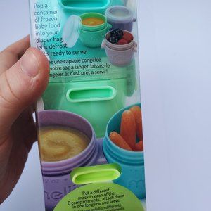 Melii Snap & Go Baby Food Snack Storage Containers & Freeze Containers-Set of 6